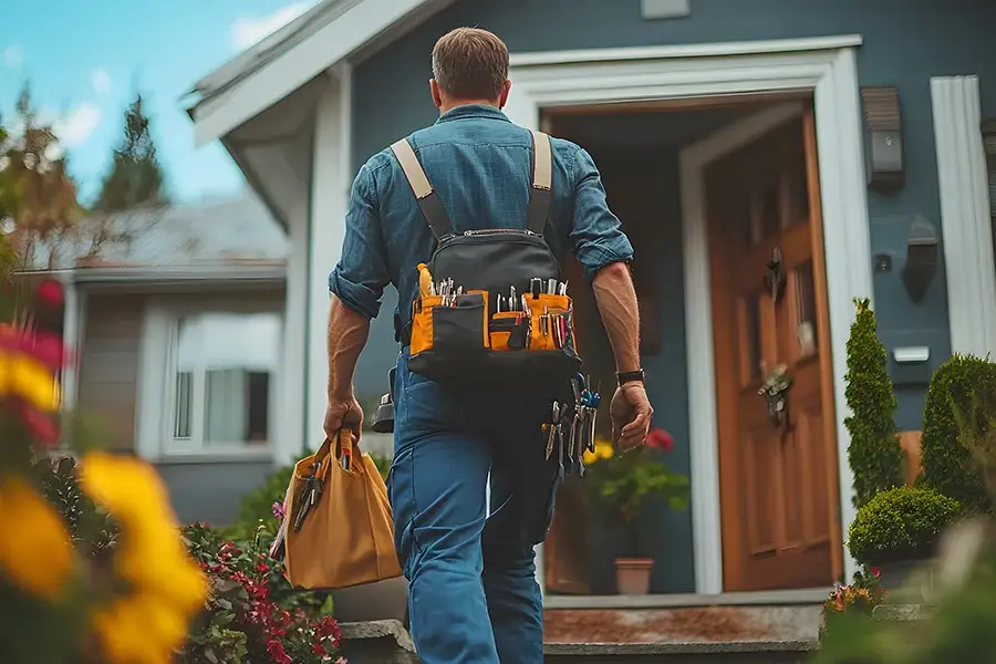 Appliance repair near me technician arriving for service call