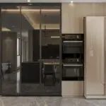 Blomberg 22-inch built-in refrigerator in a Toronto condo kitchen